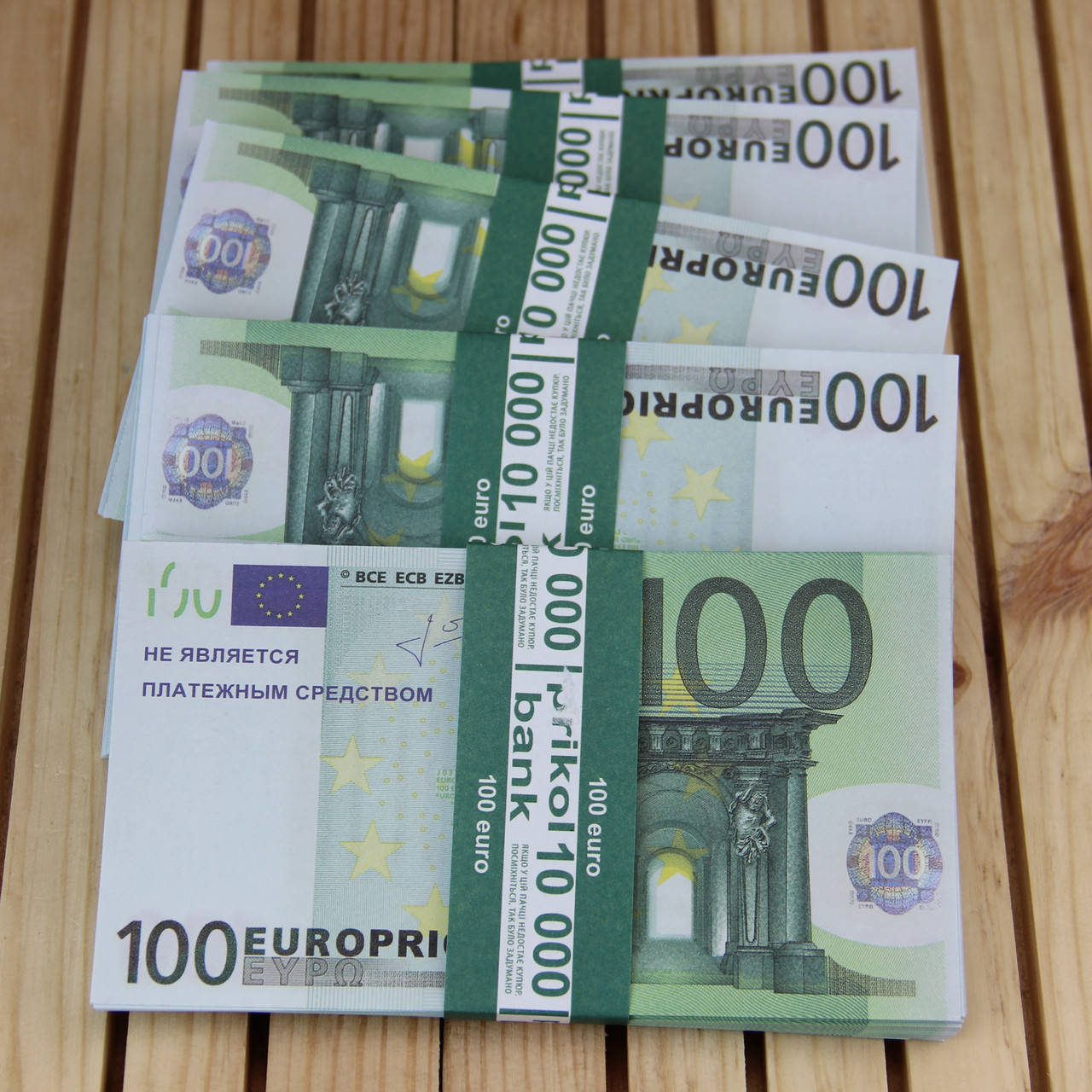 

Сувенирные 100 € 80шт Банк приколов для игр и праздников