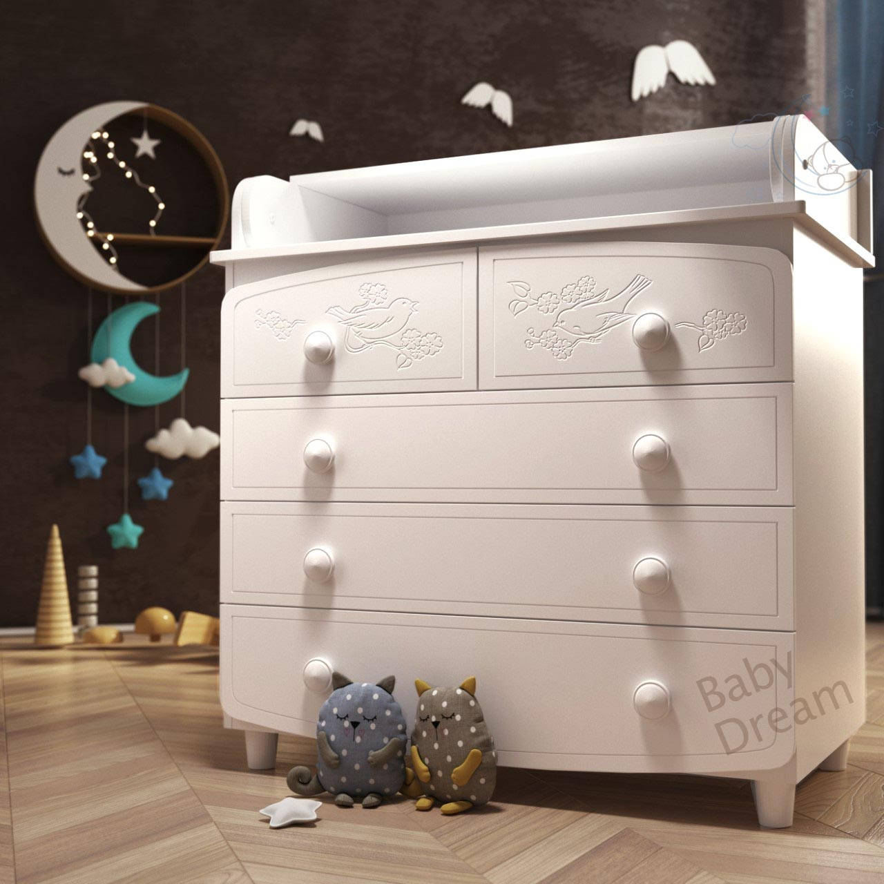 

Комод-пеленатор Luxury White