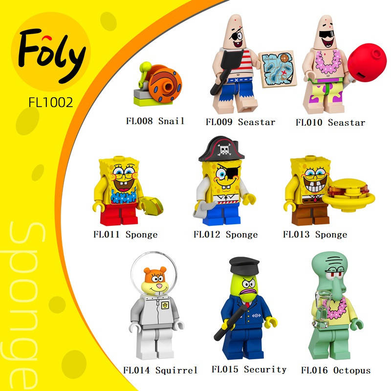 

Набор фигурки человечки Губка Боб для лего lego