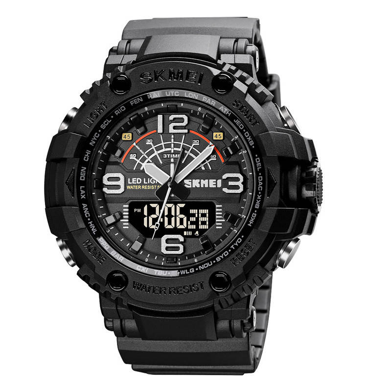 

Skmei 1617 черные мужские спортивные часы