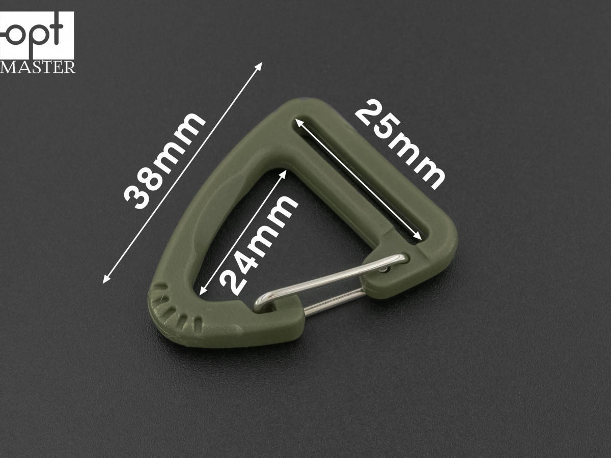 

Карабин 25 мм пластик КБ-(B)25050 Тёмно-зелёный