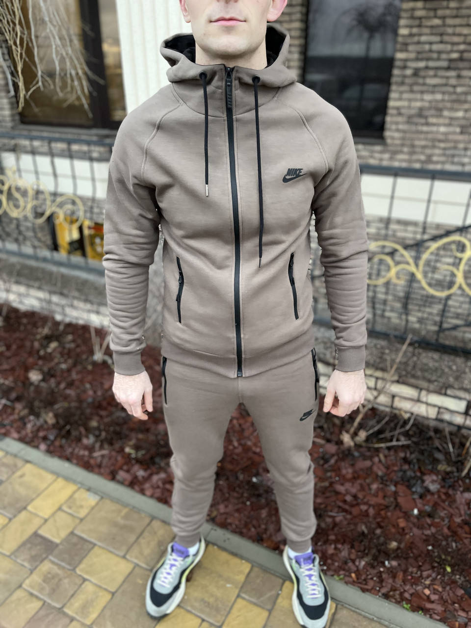 

Мужской зимний спортивный костюм Nike, Черный