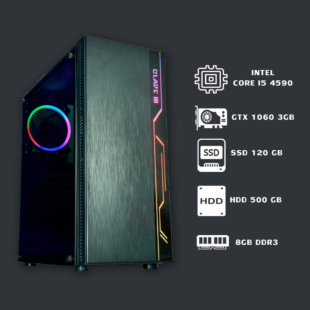 

Игровой Компьютер intel core i5 4590+ 8gb ddr3 + GTX 1060 3gb