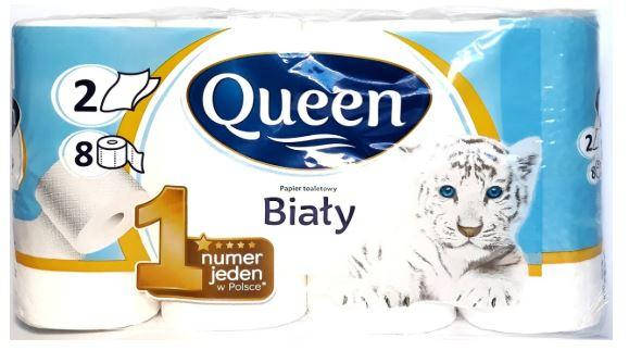 

Туалетний папір Queen 8шт 2 шари