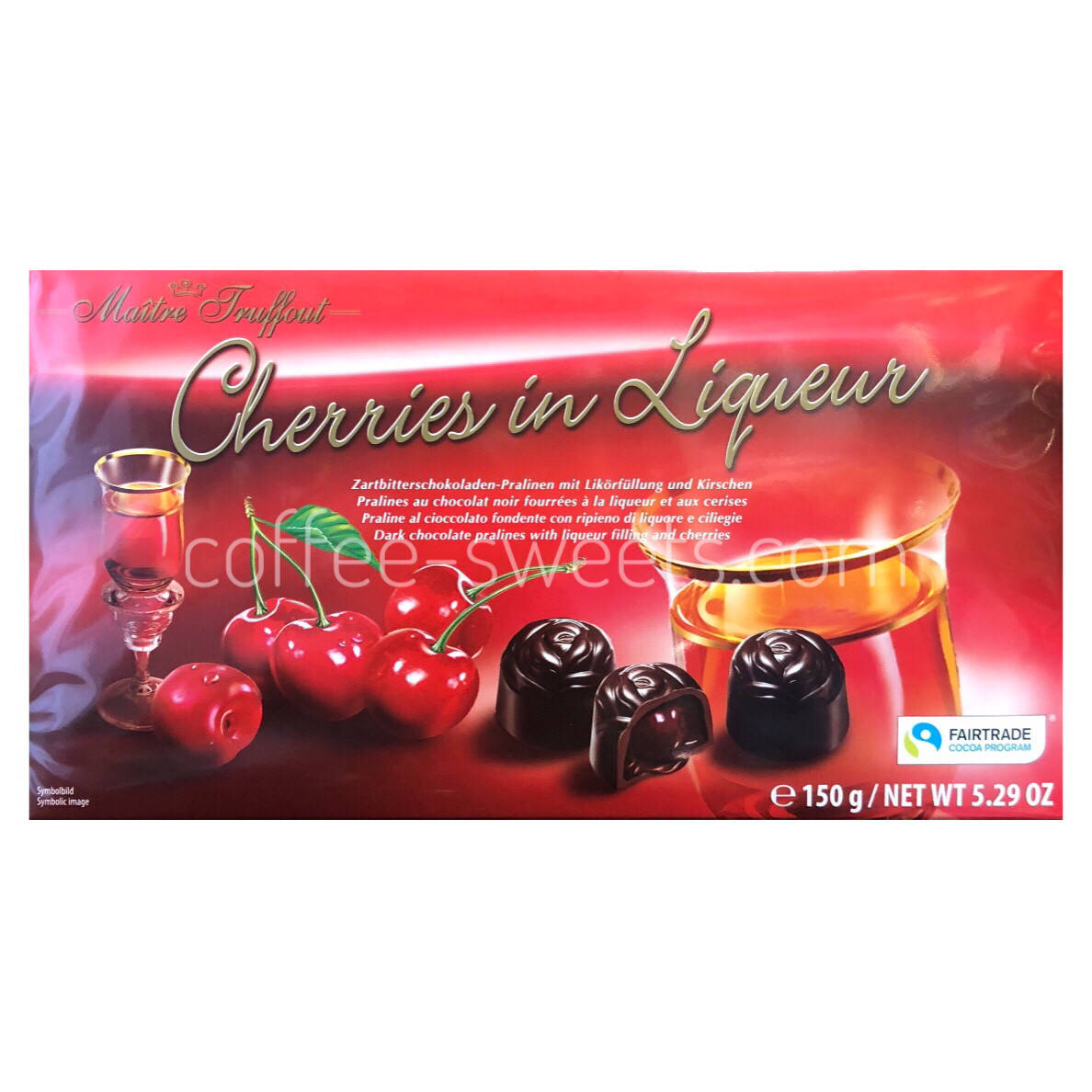 

Конфеты Maitre Truffout вишня в шоколаде с ликером Cherries in Liqueur 150г