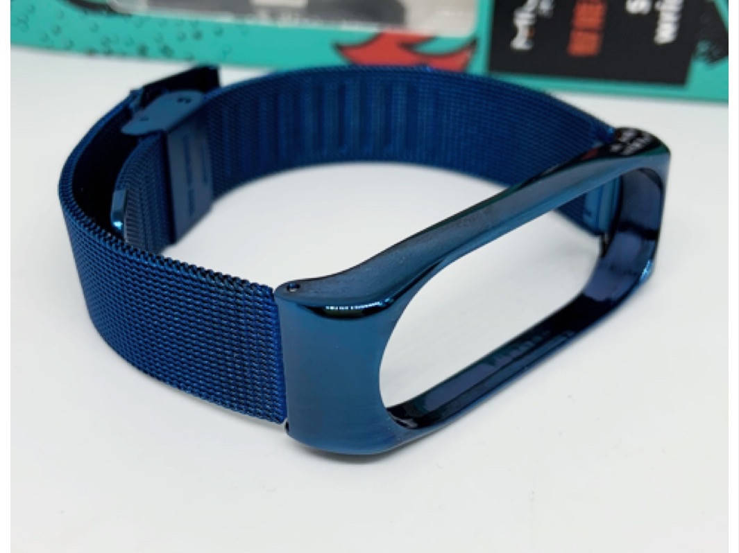 

Металлический ремешок mi band 3 mi band 4 синий MIJOBS миланская петля