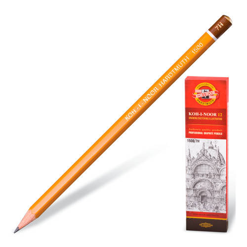 

Карандаш обычный чернографитный без резинки в ассорт., Черный