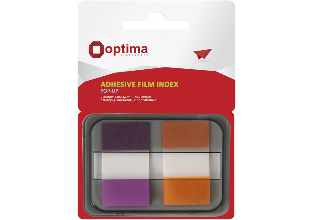 

Стикеры-закладки Optima, 45х25, 50 шт., Белый