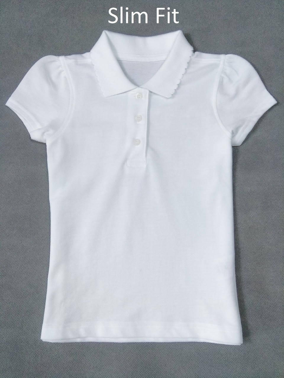 

Футболка поло белая George для девочки Slim Fit, 13-14л (158-164см), Белый