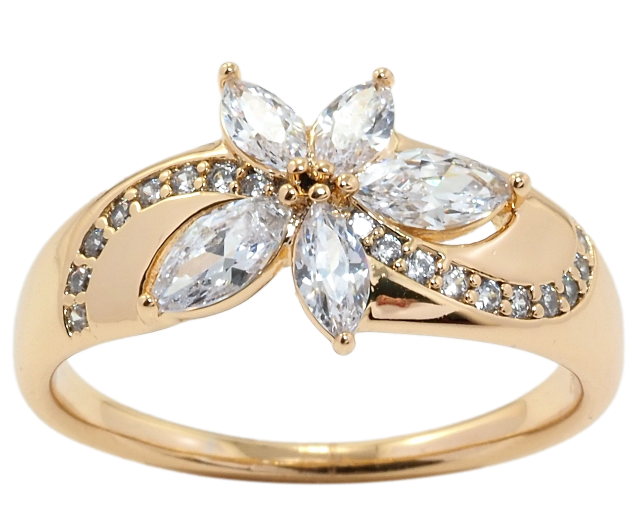 

Кольцо Xuping Позолота 18K "Кристальный цветок" р.16.5,17,18,19,19.5,20