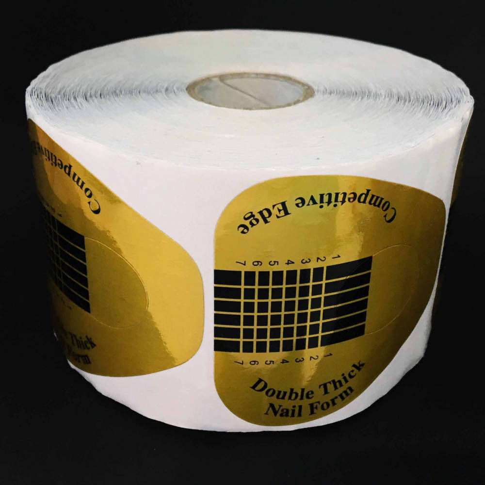 

*Форма для наращивания ногтей широкая, золотая