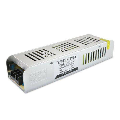 

Блок питания для светодиодных лент OEM DC12 150W 12,5А STR-150 узкий (EMS фильтр)
