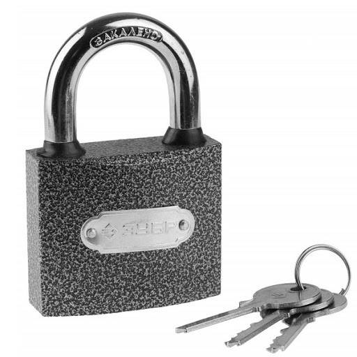 

Замок навесной серый ABASIN 63мм-3кл