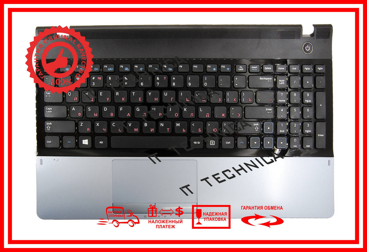 

Клавіатура Samsung NP300E5C СЕРЫЙ топкейс
