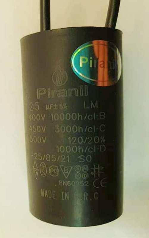 

Конденсатор пусковой 2,5 Mf WILO CN09K