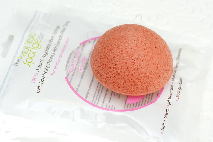 

Губка Konjac конняку розовая для умывания, мягкого пиллинга и массажа