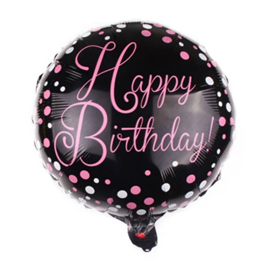 

Шар фольгированный круг Happy Birthday 45см Китай