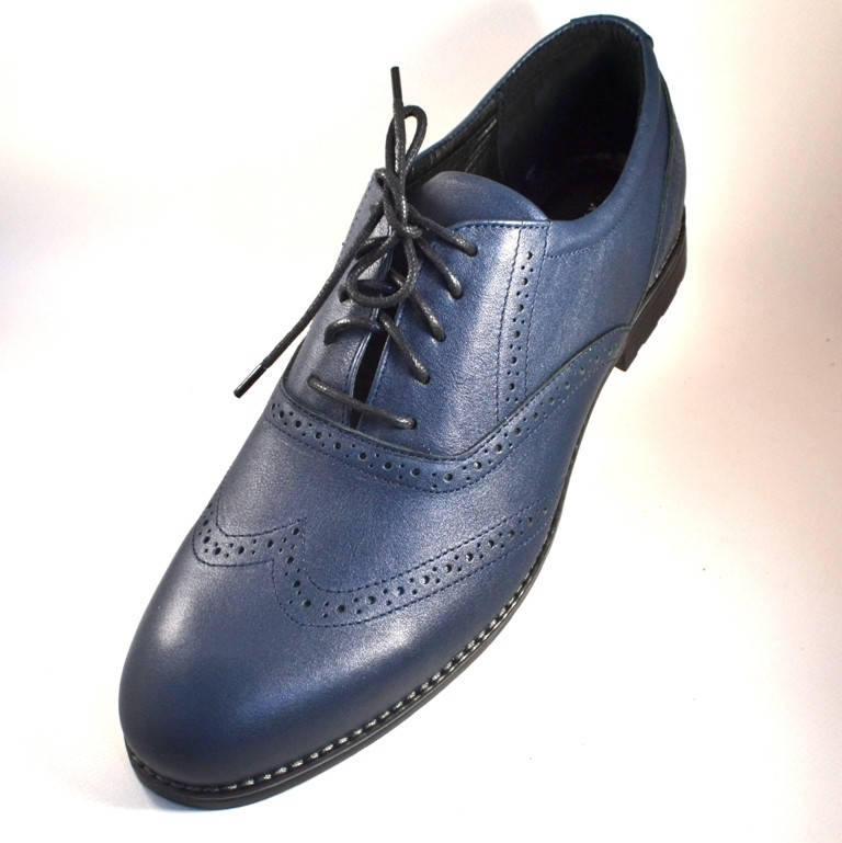 

Мужские туфли синие кожаные оксфорды броги весенняя обувь Rosso Avangard Felicete Uomo Blu 29.5, 44, Синий