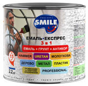 

Емаль-експрес молотковий ефект 3 в 1 Темно-коричнев 2,0л
