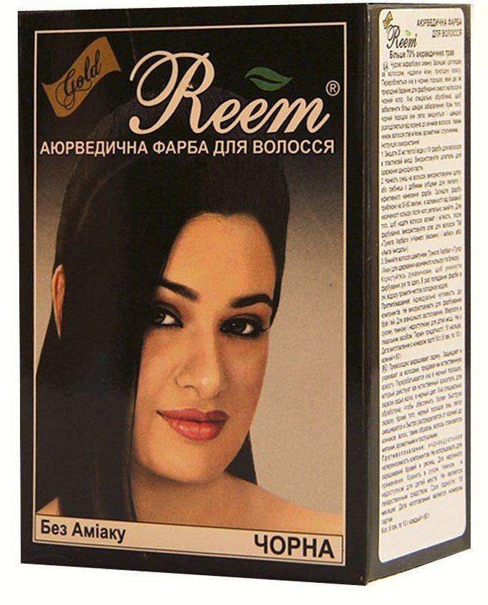 

Краска для волос на основе хны REEM Черная, Индия