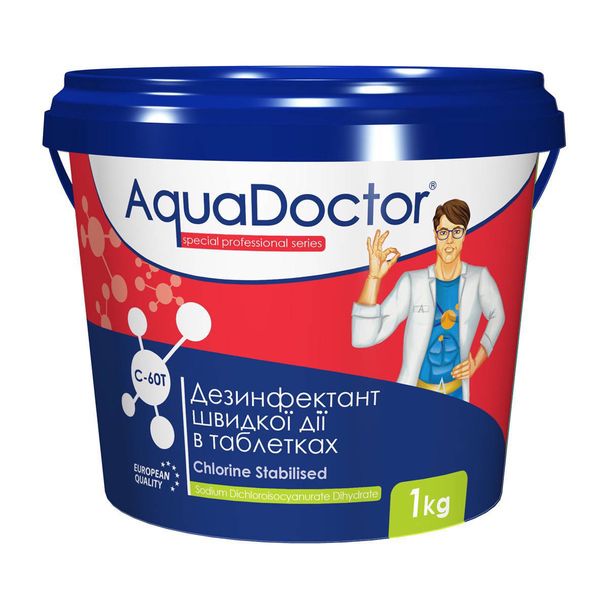 

Хлор для бассейна AquaDoctor C-60T в таблетках 1 кг. Шоковый быстрорастворимый