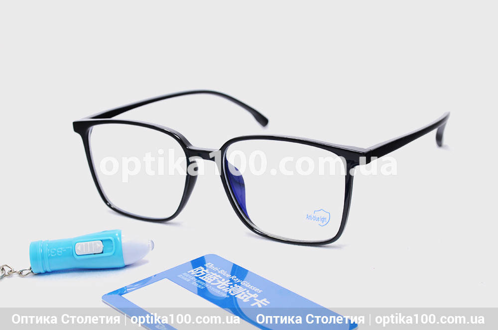 

Компьютерные очки черные пластиковые, Черный