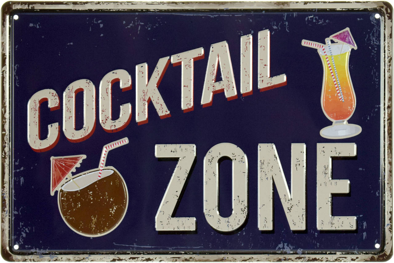 

Металлическая табличка "Коктейльная Зона / Cocktail Zone" (ms-001811)