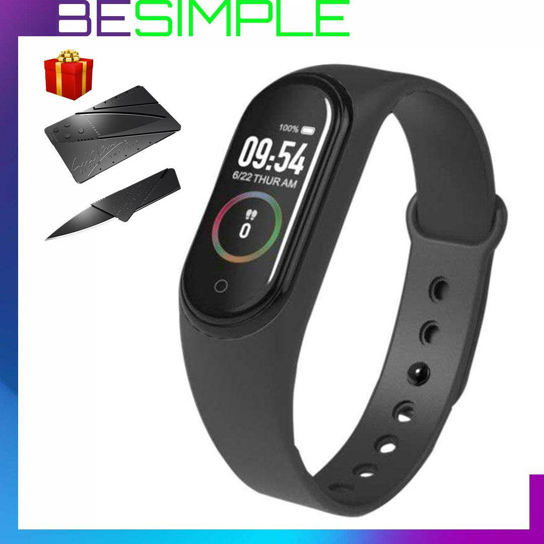 

Фитнес браслет Mi Band M4 + Подарок Нож кредитка Умные часы / Спортивный трекер