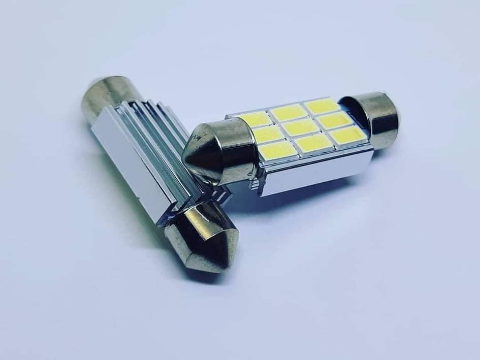 

Лампа SV8,5(C5W, C10W)AC 12V LED 9х5630 white 36mm обм radiator