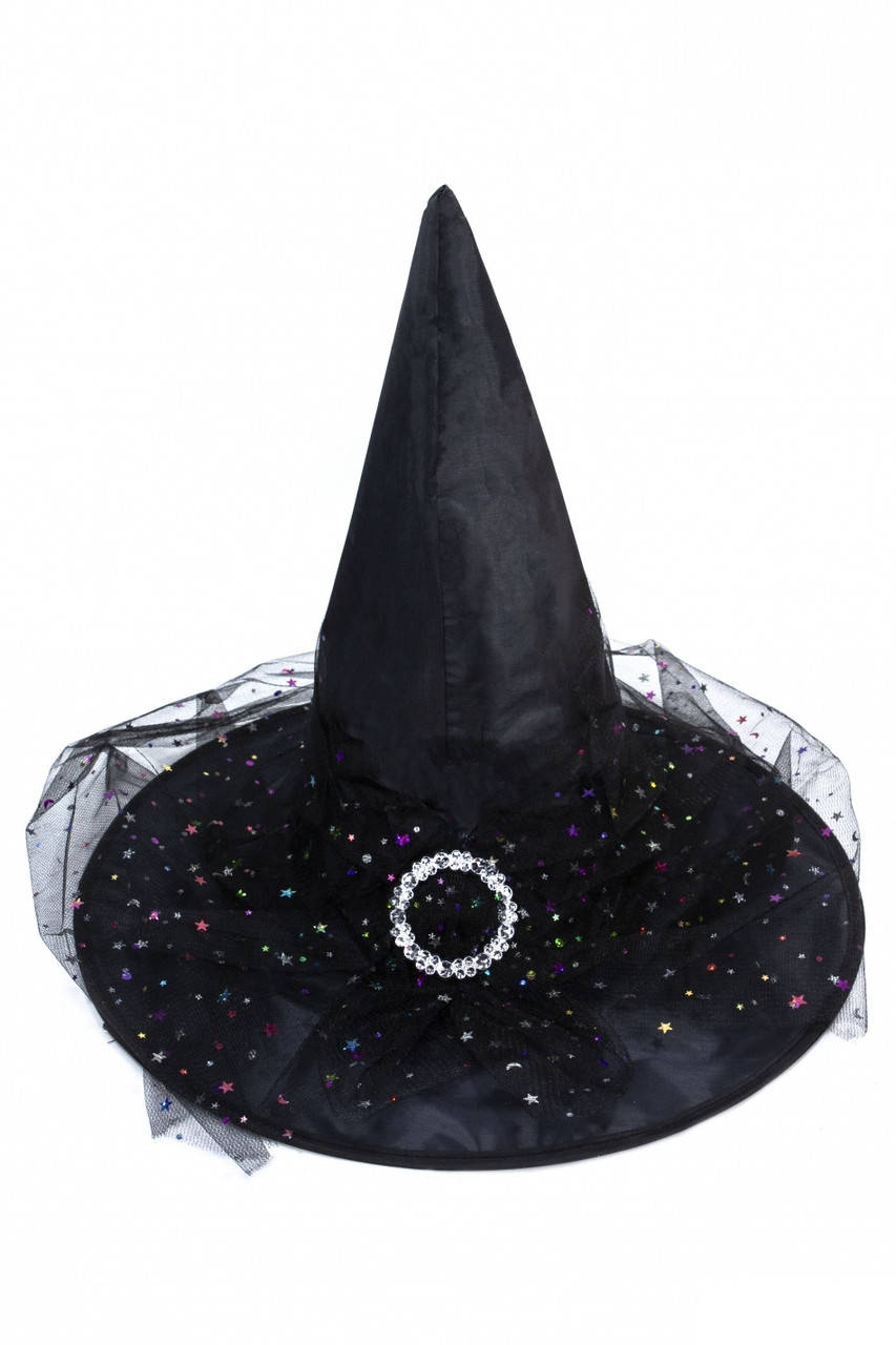 

Колпак ведьмы с вуалью и пряжкой 01-19-56