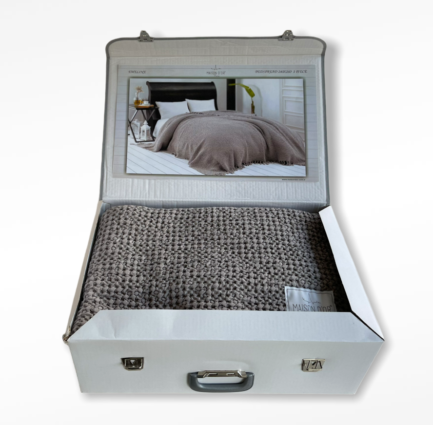 

Вафельный плед Maison Dor Emeline Beige хлопок 240-260 см бежевый