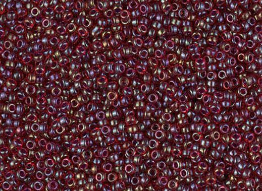 

Мiyuki 15/0 круглий 0367 Garnet Lined Ruby AB