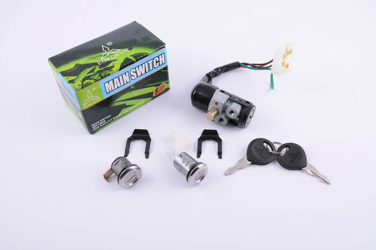 

Замок зажигания (комплект) Хонда (Honda) Дио (DIO) АФ (AF) 18/27 (5 проводов) EURORUN