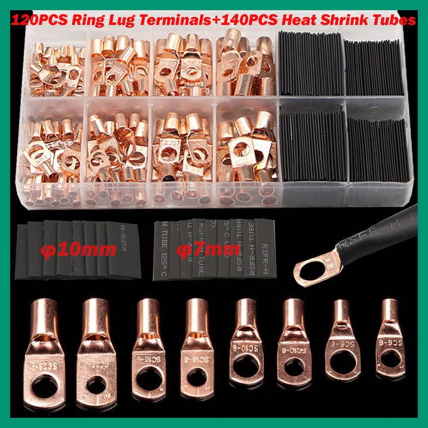 

Набор медных кольцевых клемм и ТУТы (260шт)