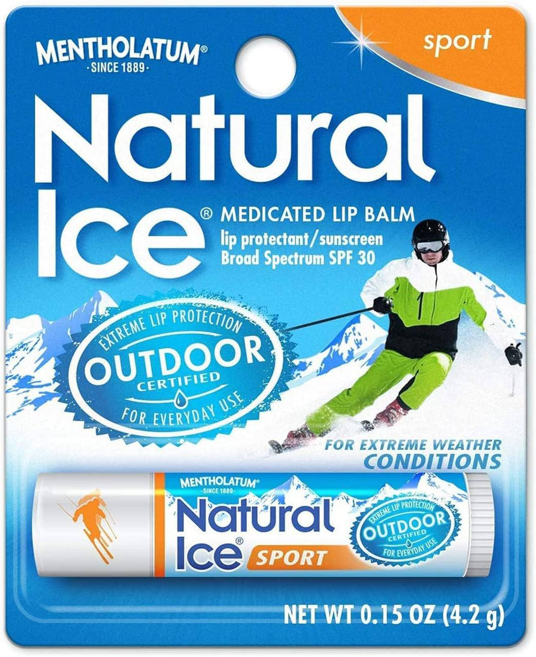 

Защитный бальзам для губ Natural Ice Sport SPF 30 Mentholatum 4.5 г