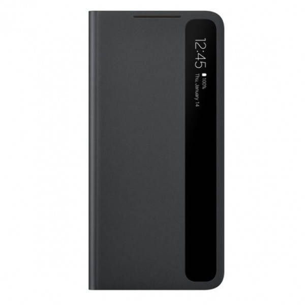 

Оригинальный Чехол Samsung Clear View Cover Black для Galaxy S21 Plus SM-G996, Черный