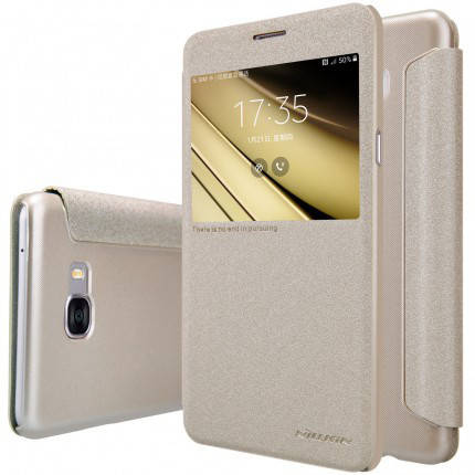 

Чехол книжка Nillkin Sparkle Series для Samsung Galaxy C7 c7000 золотой