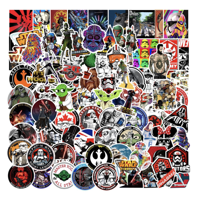 

Набор виниловых наклеек Звездные войны Star Wars на телефон авто стену 50 шт.