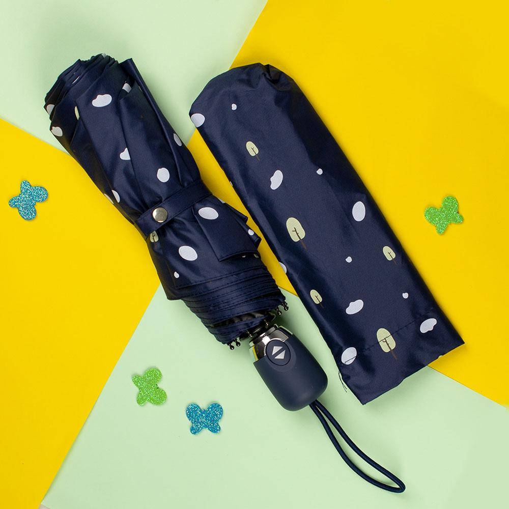 

Зонт Женский Складной "Деревья" Синий, Автомат, Антиветер, УФ-защита