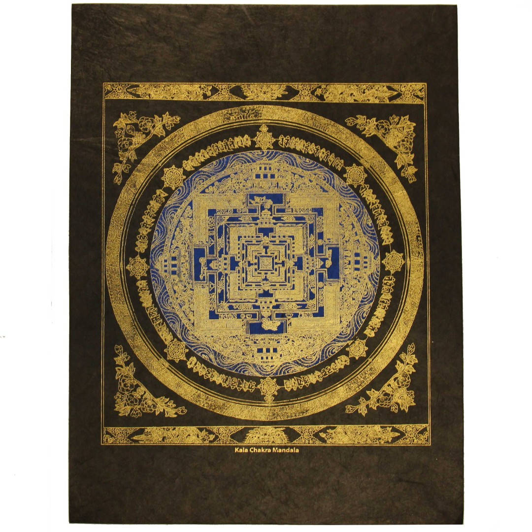 

Калачакра (Kala Chakra Mandala) - панно на рисовой бумаге 45х36 см