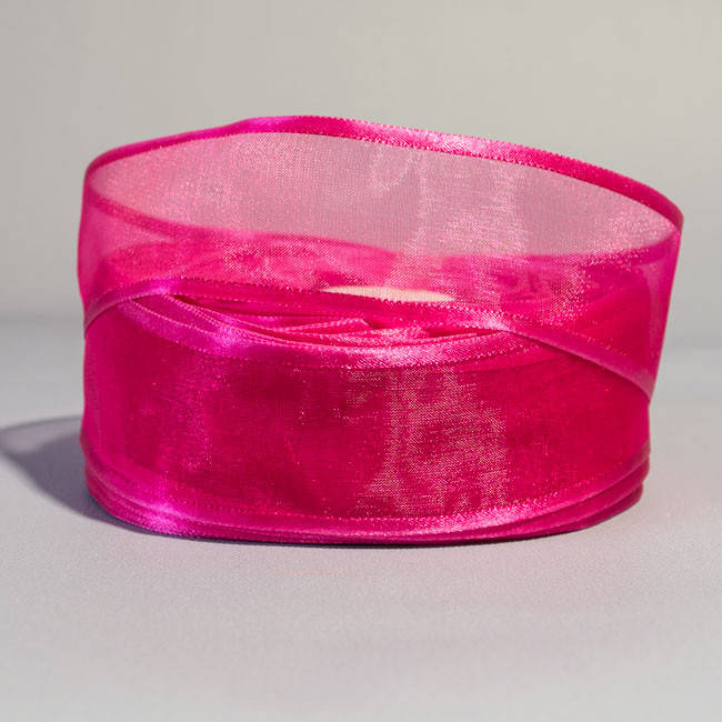 

Лента органза с атласным краем 40мм малиновый за 3 м ЛО40-3
