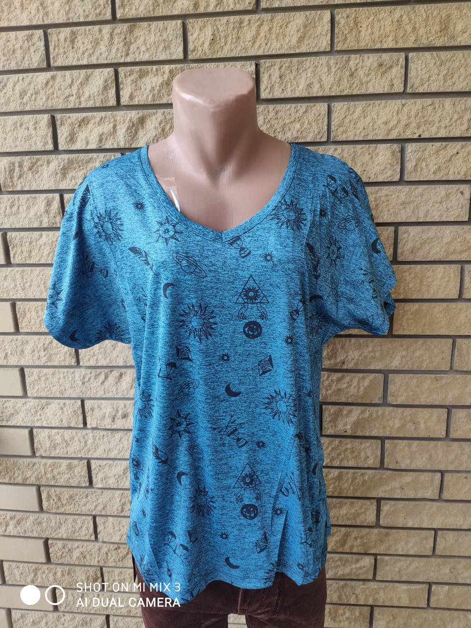 

Футболка женская больших размеров TURCANA, Турция 4XL, бирюзовый