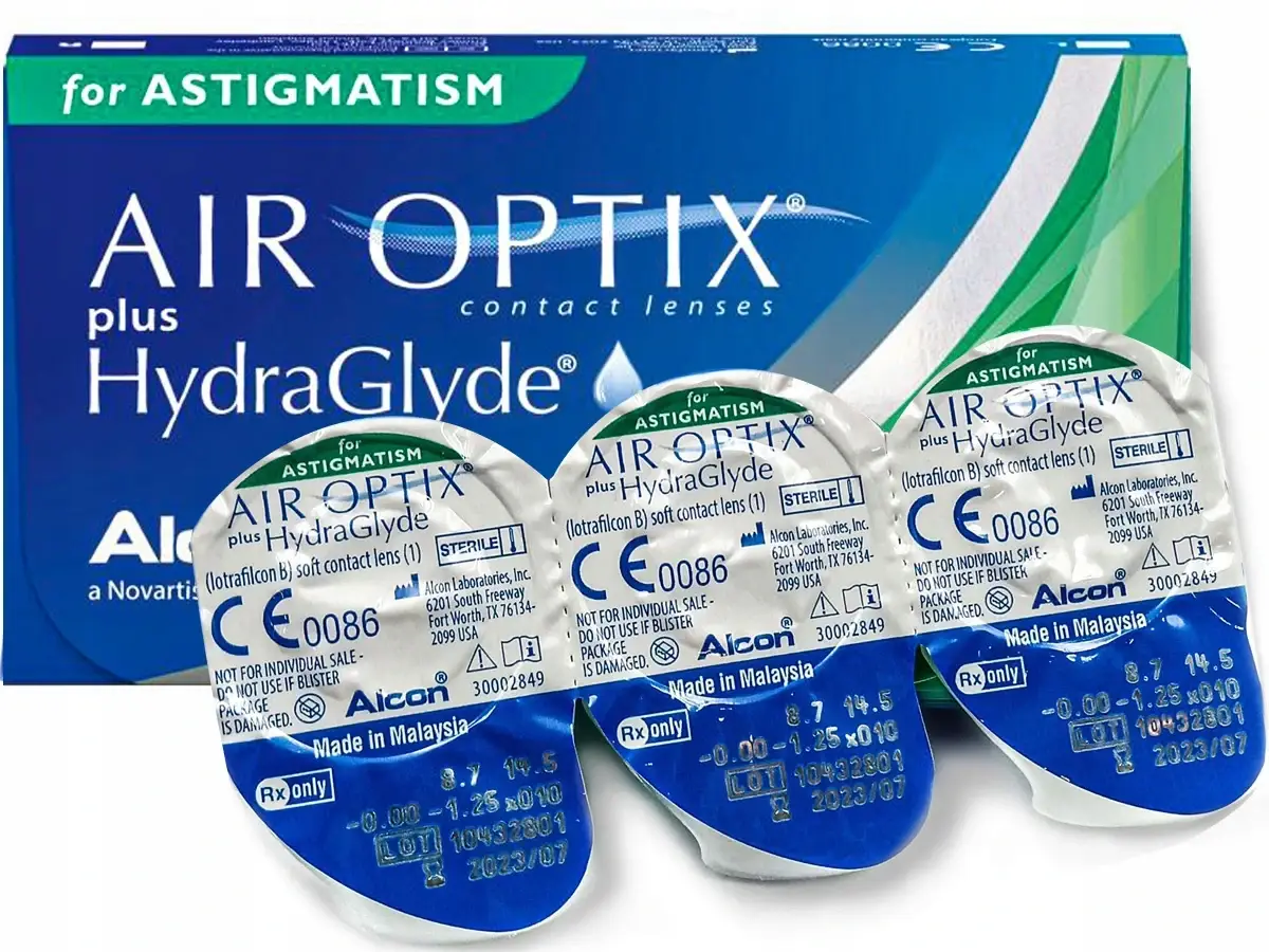 

Контактные линзы AIR OPTIX for ASTIGMATISM Hydraglyde Plus 3шт.