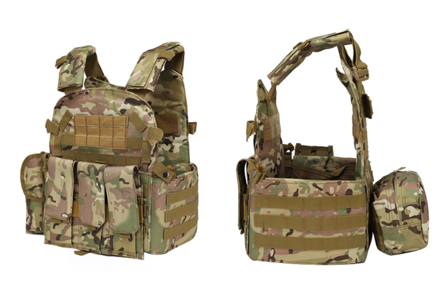

Плитоноска с подсумками тактический военный бронежилет Plate Carrier Multicam мультикам
