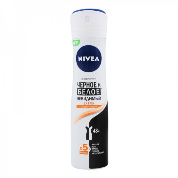 

Дезодорант-антиперспирант Nivea Extra Черное и Белое Невидимый, 150 мл