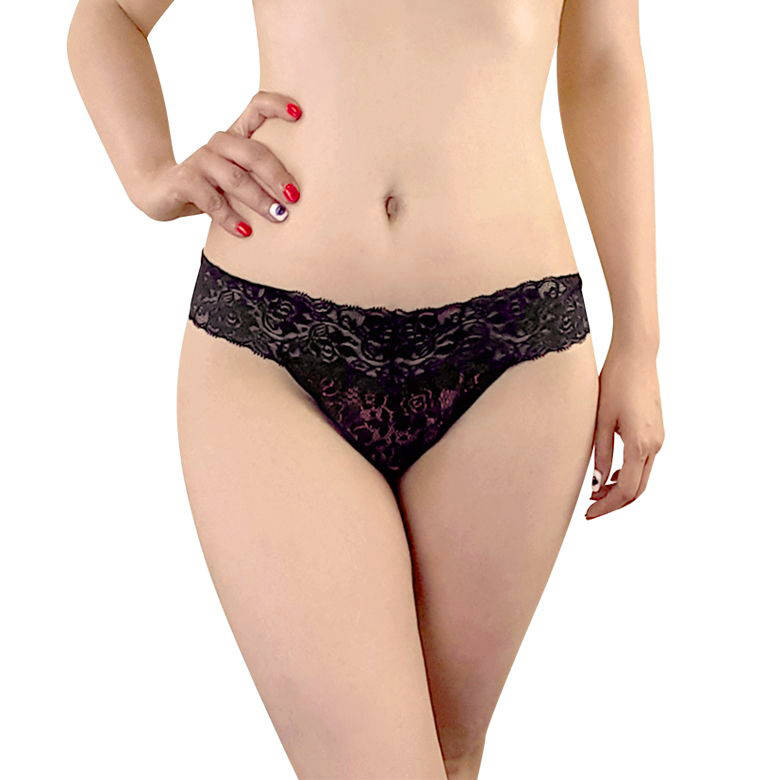 

Кружевные трусики Серена Красный 4XL, Черный