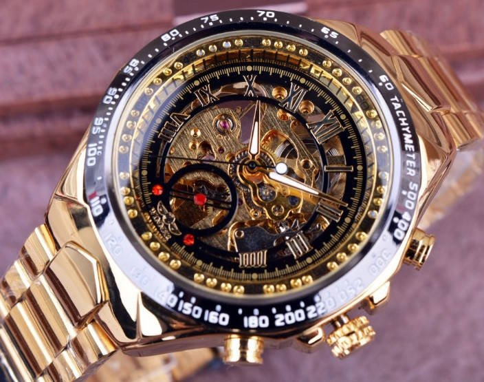 

Мужские механические часы Winner Skeleton (244-Brettani)