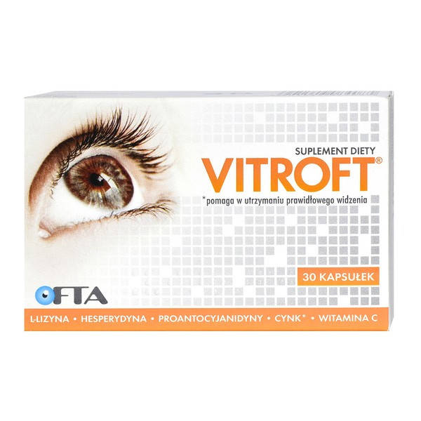 

Vitroft - поддержание нормального зрения, 30 капсул
