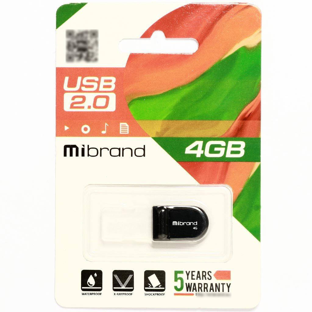 

Флеш-накопичувач Mibrand USB2.0 Scorpio 4GB Black, Черный