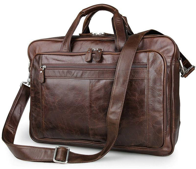 

Сумка мужская Vintage 14371 для ноутбука 17 дюймов Коричневая, Коричневый